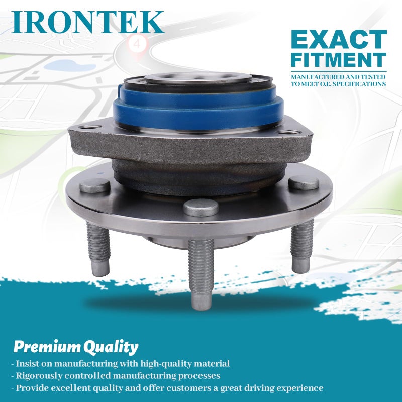 IRONTEK Front Wheel Hub and Bearing Assembly 513121 Compatible for Cadillac 1997-2002 Eldorado/1997-2004 Seville/1997-2005 DeVille/2006-2011 DTS, W/ABS 5 Lugs Wheel Hub Assembly 1 PCS - Image 5
